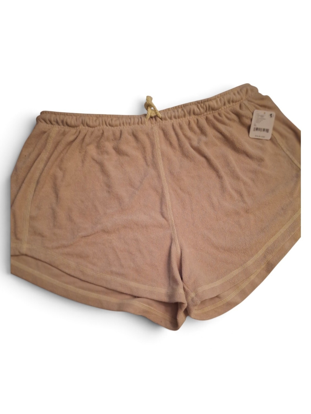 Free People Beige Terry Cloth Lounge Shorts